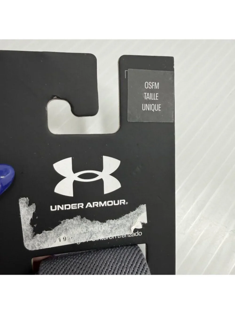 Under Armour Golf Adjustable Web Belt Black Silver Logo Buckle Mens New